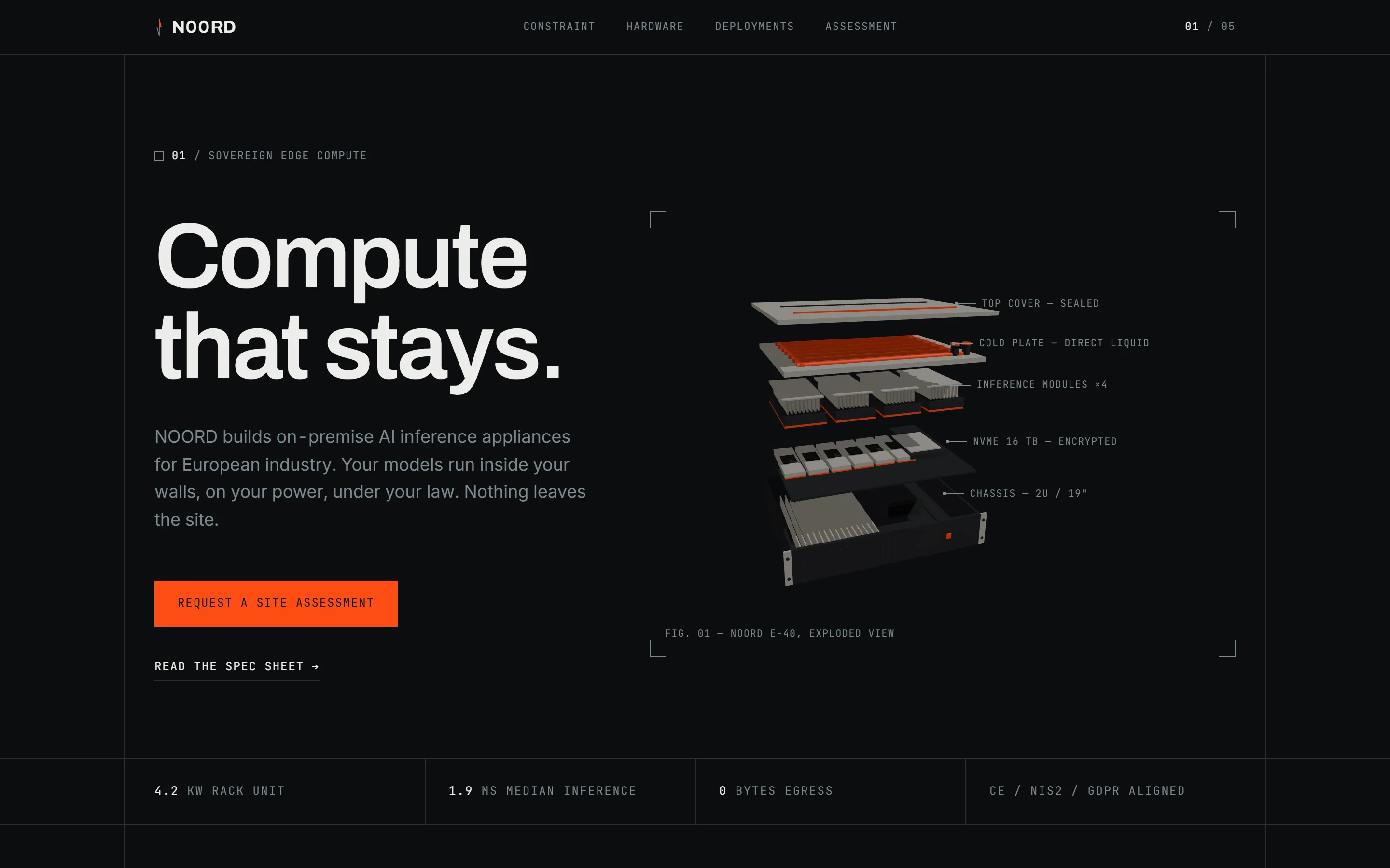 NOORD on a desktop browser